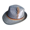 thumbnail image 3 of Sombrero Fedora para Hombre Sombrero de Jazz Accesorios para Fotos Traje de los años 20 Disfraz Derby de Invierno Bowler Gris oscuro, 3 of 8
