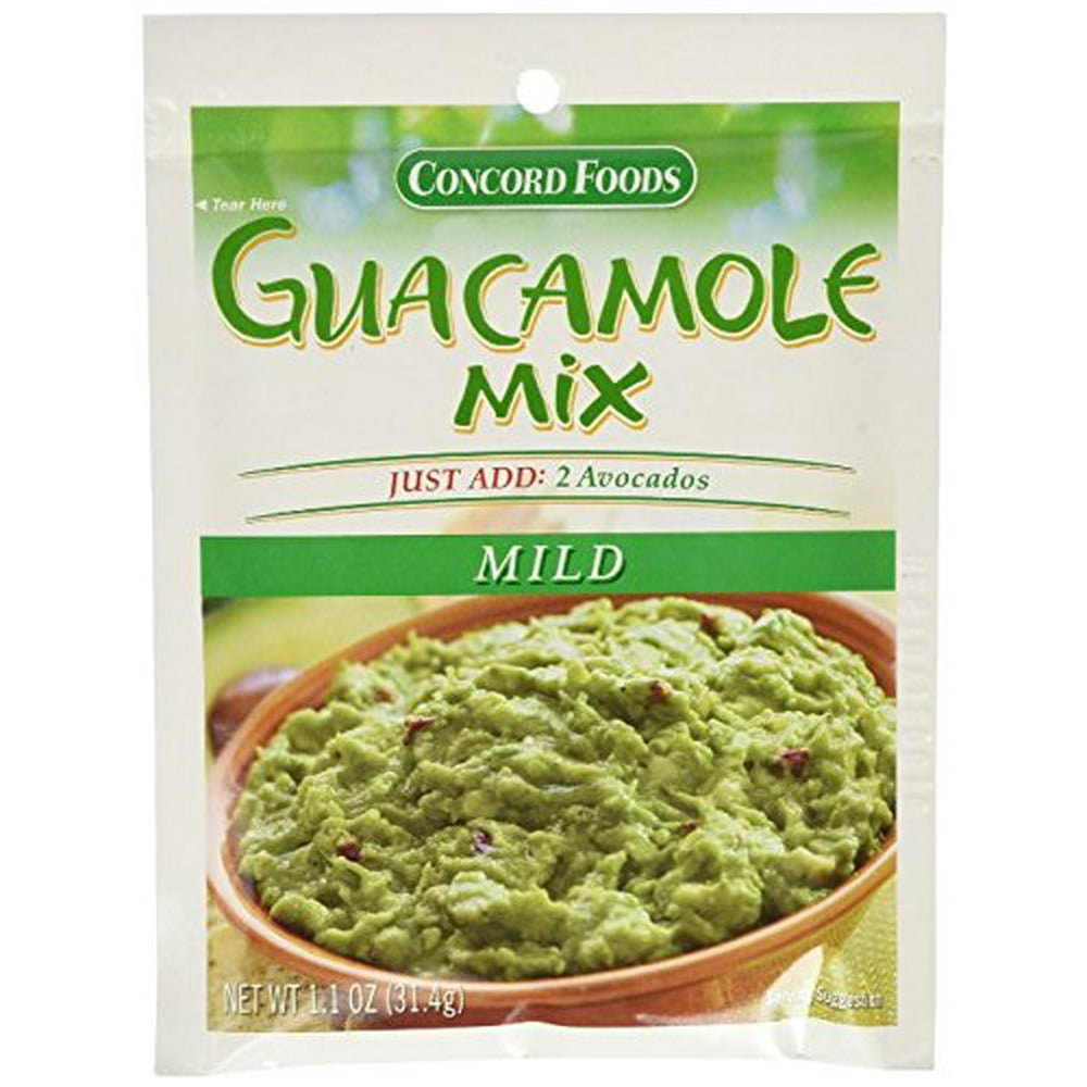 Concord Foods Mild Guacamole Seasoning Mix 1.1oz packages (VALUE Case