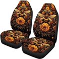 thumbnail image 5 of Uourmeti Car Seat Covers Lightweight Polyester, Compatible with Car Interiors Car Seats, for Trucks Sedans, Bee Floral Print, 5 of 10