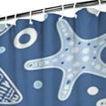 thumbnail image 4 of Ocean Theme Starfish Shower Curtain Liner - Marine Life Water Resistant Fabric, Washable Tropical Bathroom Decor for Coastal Homes,36x72in, 4 of 5