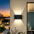 thumbnail image 4 of Solar Powered Up and Down Wall Washing Light, Waterproof Outdoor Sconce Lamp, Auto Lighting Decor for Courtyard Wall, Balcony Fence, Staircase and Residential Yard Night Landscape Lighting, 4 of 7