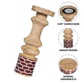 thumbnail image 3 of Mela Artisan Red Candle Holders Set of 3, Elegant Wood Stand holder with Enamel Design, 6”x 9”x 12”, 3 of 5