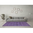 thumbnail image 3 of Ahgly Company Machine Washable Indoor Square Oriental Blue Industrial Area Rugs, 5' Square, 3 of 4