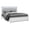 White, variant on Soleil Charcoal Wood and Upholstered Headboard Queen Bed with LED Light