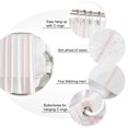thumbnail image 3 of Small Stall Shower Curtain 48x72 Inch Narrow Half Size Pink Vertical Stripes Bath Curtains Bathroom Decor, Geometric Farmhouse Striped Waterproof Fabric Shower Curtain Set with Hooks 48 Inch, 3 of 7