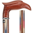 thumbnail image 2 of Royal RC Walking Cane – Patriotic Colors Don’t Run Eagle Handle – Exotic Ovangkol Wood Shaft with Inlaid Red, White & Blue Design – 38" Long  Canes for Men and Women, 2 of 11