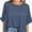 Heather dark blue, variant on Oversized T Shirts for Women Short Sleeve Loose Fit Crewneck Summer Tops Casual Basic Rolled Sleeves Tee Shirt