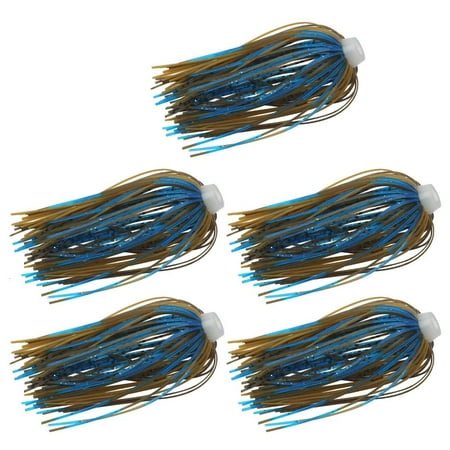 Jesscasday Silicone Jig Skirts Fishing Lures Skirt Replacement for Spinnerbaits Bass Buzzbaits Fishing Jigs DIY Bait Accessories