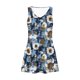 thumbnail image 5 of Vestido Corto para Mujeres Verano sin Mangas Cuello en V, Impresión de Moda con Bolsillos, Poliéster de Algodón Casual, 5 of 9