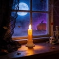 thumbnail image 6 of Flameless Flickering LED Taper Candle Tabletop Decor, Plastic Electronic Candle Light, Indoor Halloween Thanksgiving Christmas Fall Harvest Dining Fireplace Window Seasonal Table Centerpiece Ornament, 6 of 7