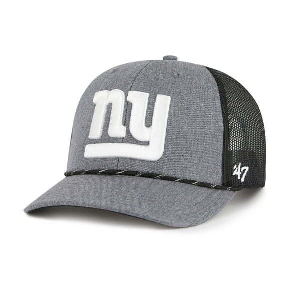Men's '47 Heather Charcoal New York Giants Carbon Rope Trucker Adjustable Hat