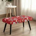 thumbnail image 4 of Yuyamidu Santa Claus Dining Room Bench Covers Washable Removable Bench Slipcover with Elastic Edge Easy to Install Furniture Protector Gift for Holiday, 4 of 8
