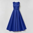 thumbnail image 6 of ITSAME Girls A-Line Formal Dress Sleeveless Round Neck Waist-Cinching Bridesmaid Wedding Party Pageant Gown Brown Size 5T, 6 of 6