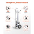 thumbnail image 4 of 2-in-1 Hand Truck, 1000-Lb Load Capacity in 4-Wheel Mode, Convertible Dolly, Non-Slip Handle & Wheels, for Home Office, 4 of 12