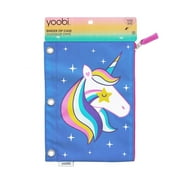 Yoobi Purple Unicorn Pencil Case Single Zip | Durable 300D Material | PVC Free Binder case