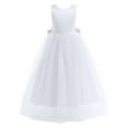 thumbnail image 5 of Vividxx Dress For Girls Flower Girls Satin Pageant Dress For Wedding Kids Pearls Prom Gowns With Bow Knot 9-10 Year, 5 of 6
