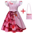 thumbnail image 3 of Descendientes 4 2024 Disfraz de princesa roja para niñas de Halloween Disfraz de Chloe azul Disfraz de la reina de corazones Bridget Peluca de bolsa rosa, 3 of 5