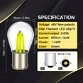 thumbnail image 2 of Ruiandsion 1156 LED Bulbs 48V AC/DC Green ,Used for Car Side Light, Tail Light,2pcs, 2 of 10