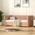 thumbnail image 5 of VECELO Upholstered Daybed with Storage, Twin Size Daybed, Brown, 5 of 10