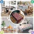 thumbnail image 5 of Red Christmas Snowflake Pattern Rectangle Tablecloth 60"x120",Waterproof Polyester Rectangle Table Cloth, Wipeable Spillproof Polyester Tablecloth for Dining, Camping, Indoor and Outdoor, 5 of 6