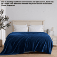 thumbnail image 4 of COOKEY Fleece Blanket Twin Size Navy Blue - 300GSM Soft Fluffy Microfiber Anti-Static Blanket 60"x80" for Bed, 4 of 11