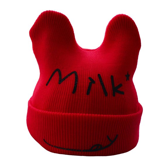 TELOLY Baby Beanie,Snug Fit Baby Hat,Secure Wear with Soft Stretch Kids Beanie,Red