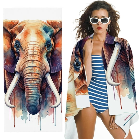 RKSupls Coloured Elephant Quick Dry Sand-Free Large Pool Beach Towel for Travel
- Ultra-Soft Microfiber , for Bathroom, beach, Soft Super Absorbent- 30x60 in