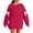 Hot Pink, variant on COKOI Oversized Sweaters Women's Solid Color Bow Round Neck Long Sleeved Loose Pullover Sweater Sweatshirt(Gray 2XL