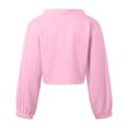 thumbnail image 3 of Lixiuxyad Womens Open Front Cardigan Women's Comfortable Small Sweetheart Top Ruffle Flare Sleeve Solid Chiffon Small Shawl Cardigan,Pink, 3 of 4