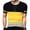 Yellow, variant on Summer Fashion Men's T Shirt Casual Patchwork Short Sleeve T Shirt Mens Clothing Trend Casual Slim Fit Hip-Hop Top Tees 5XL
