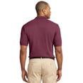 thumbnail image 2 of Port Authority K420 Mens Heavyweight Cotton Pique Polo T-Shirt, Burgundy - Small, 2 of 2