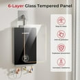 thumbnail image 6 of CAMPLUX 3.18 GPM 82,000 BTU Natural Gas Indoor Tankless Water Heater with Vent Pipe, 6 of 10