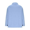 thumbnail image 3 of ShomPort Manteaux pour Femmes Manches Longues Col Rabattu Boutons Cardigans Décontractés Couleur Unie Automne Hiver Confort Bureau, 3 of 6