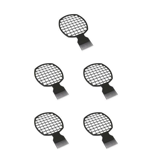Vogacara Profesional portátil peine corto grueso rizador sucio trenza cepillo herramienta de peluquería regalo para mujeres Unisex Negro 5piezas