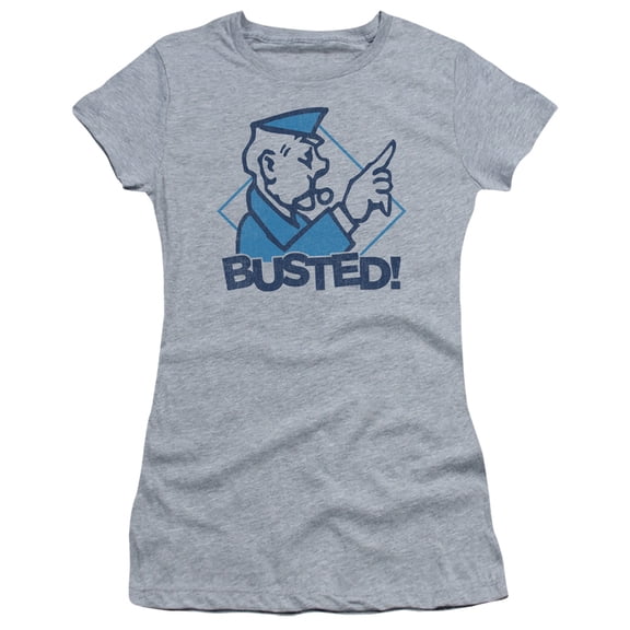 Monopoly Busted S/S Junior Women's T-Shirt Sheer Athletic Heather