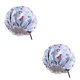 thumbnail image 4 of Qarigey Gorro de dormir de noche para niños con hebilla ajustable, gorros de satén para ducha, gorro de dormir bonito, gorro para la cabeza para baño, Cielo azul 2piezas Qarigey CBP321917, 4 of 5