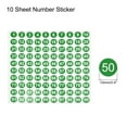 thumbnail image 2 of Number Sticker 1-100 Label Number Self Adhesive Label Green White for Sorting Storage Box Locker Sign, Pack of 10, 2 of 7
