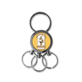 thumbnail image 1 of Ruban de Marque de Journal en Grappe de Fleurs Porte-Clés en Acier Inoxydable, 1 of 3
