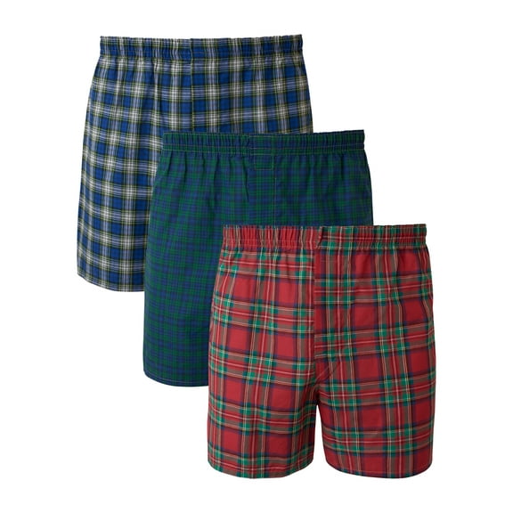 Hanes Men's Woven Boxers, 3 Pack
