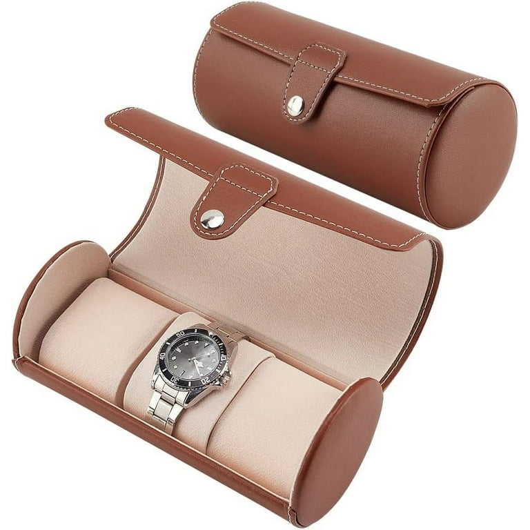 Watch Roll Travel Case slots Watch Display Storage Column PU