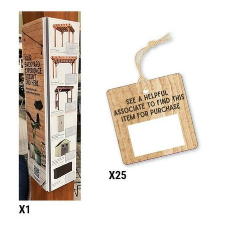 Retail First 9084112 12 x 2 x 24 in. Pergola Graphic Wrap Signage Plastic Kit  Assorted Color