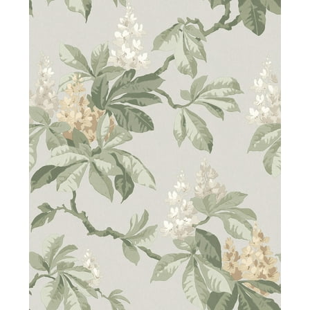 Advantage Chestnut Grey Floral Wallpaper