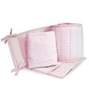 Seed Sprout Gingham Portable Crib Bedding - 3 Piece Set, Pink