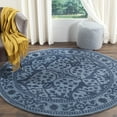 thumbnail image 2 of SAFAVIEH Restoration Vintage Wilson Border Wool Area Rug, Blue/Dark Blue, 4' x 6', 2 of 10