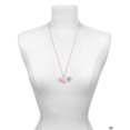 thumbnail image 3 of Delight Jewelry Silvertone Lil Sister Banner on Clear Crystal Heart - Hot Pink Heart Nurse Strong Zoe Necklace, 3 of 4