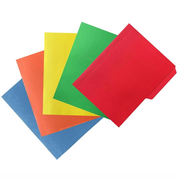 Fólder de Color Oxford, (20 folders por color), Carta, Ceja 1/2, c/100