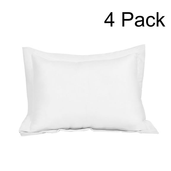 PiccoCasa 4 Pack Pillowcases Soft 1800 Microfiber Pillowcase, Non-Standard White