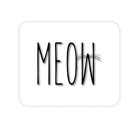 DistinctInk Mouse Pad - 1/4" Foam Rubber - Meow - Cat Whiskers