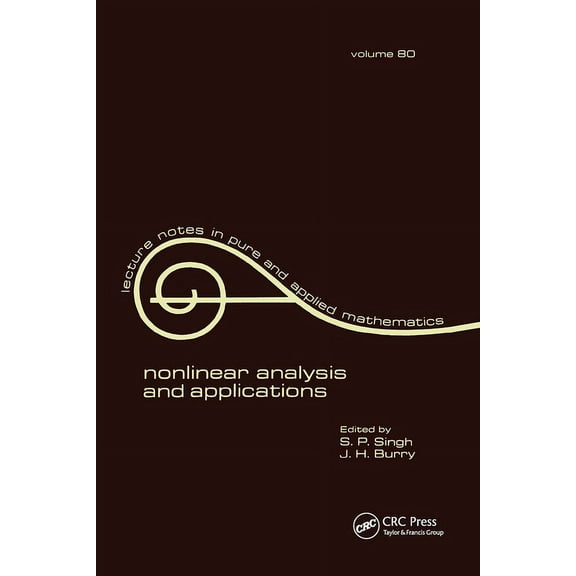 Lecture Notes in Pure and Applied Mathem nonlinear analysis and applications, Book 80, (Paperback)