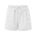 thumbnail image 4 of LUOGENLI Shorts Athlétiques pour Filles Taille 10-12 Rouges Shorts Décontractés pour Filles avec Poches Mode Confortables Taille Élastique Été Jeu (Blanc Taille 8-9 Ans), 4 of 7